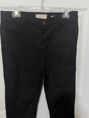 Fat Face Black Casual Pants with Branded Waist Button